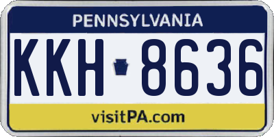 PA license plate KKH8636