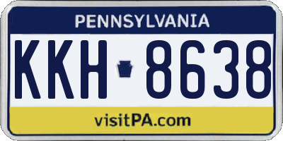 PA license plate KKH8638