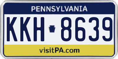 PA license plate KKH8639