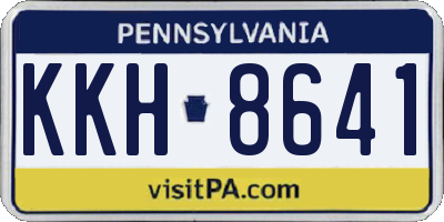 PA license plate KKH8641
