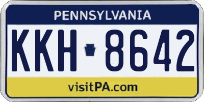 PA license plate KKH8642