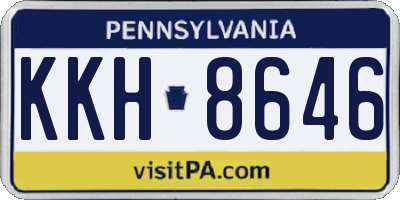 PA license plate KKH8646