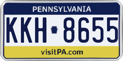 PA license plate KKH8655
