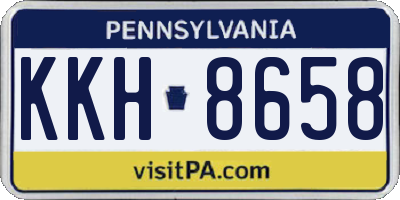 PA license plate KKH8658