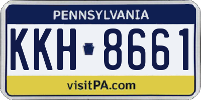 PA license plate KKH8661