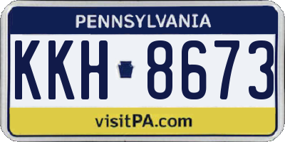 PA license plate KKH8673
