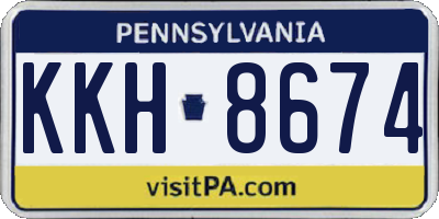 PA license plate KKH8674