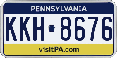 PA license plate KKH8676