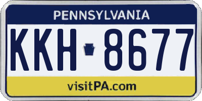 PA license plate KKH8677