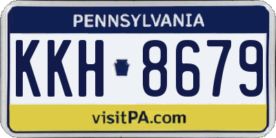 PA license plate KKH8679
