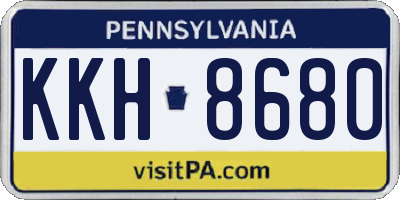PA license plate KKH8680