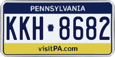 PA license plate KKH8682