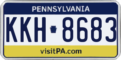 PA license plate KKH8683