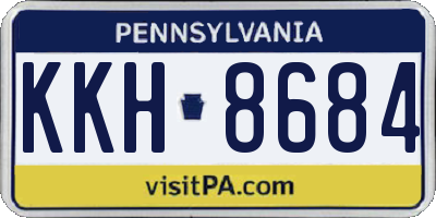 PA license plate KKH8684