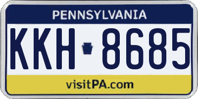 PA license plate KKH8685