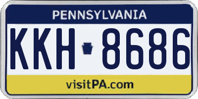 PA license plate KKH8686