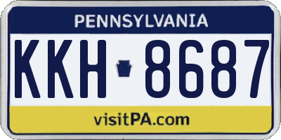 PA license plate KKH8687