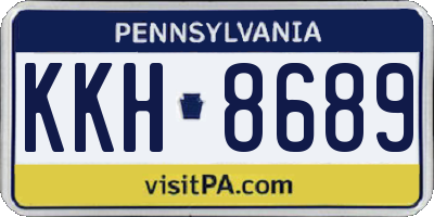 PA license plate KKH8689
