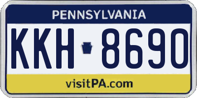 PA license plate KKH8690