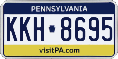 PA license plate KKH8695