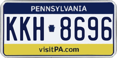PA license plate KKH8696