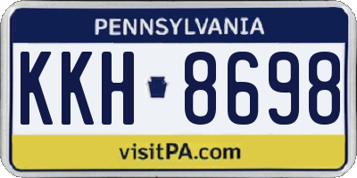PA license plate KKH8698