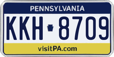PA license plate KKH8709