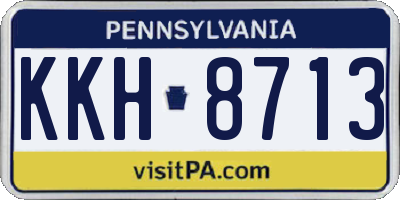 PA license plate KKH8713