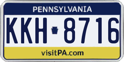 PA license plate KKH8716