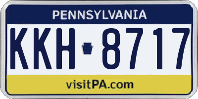 PA license plate KKH8717