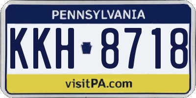PA license plate KKH8718