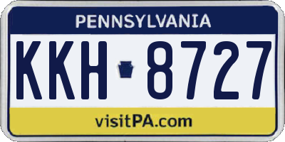PA license plate KKH8727