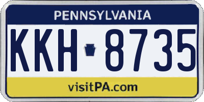 PA license plate KKH8735