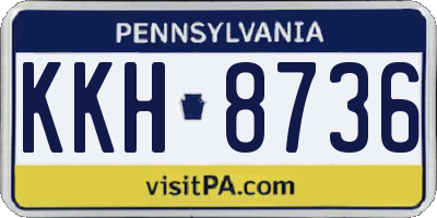 PA license plate KKH8736