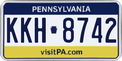 PA license plate KKH8742