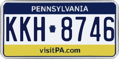 PA license plate KKH8746