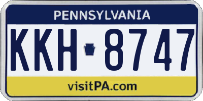 PA license plate KKH8747