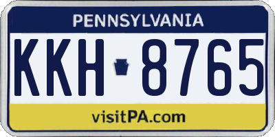 PA license plate KKH8765