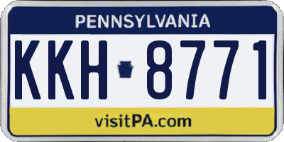 PA license plate KKH8771