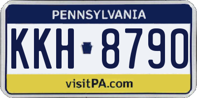 PA license plate KKH8790