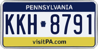 PA license plate KKH8791