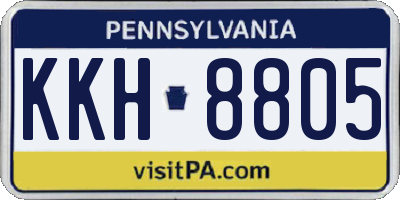 PA license plate KKH8805