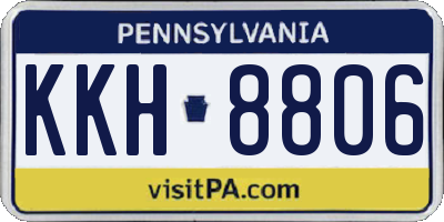 PA license plate KKH8806