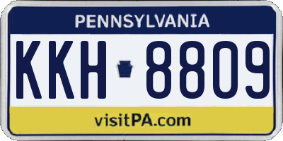 PA license plate KKH8809