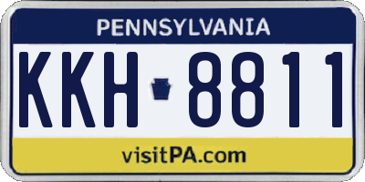 PA license plate KKH8811