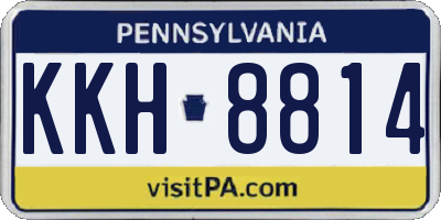 PA license plate KKH8814