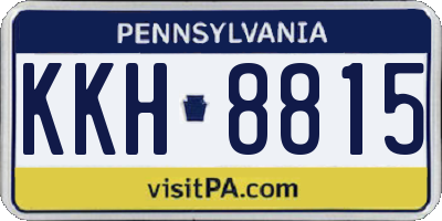 PA license plate KKH8815