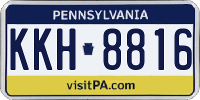 PA license plate KKH8816