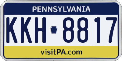 PA license plate KKH8817