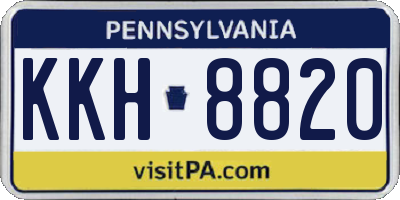 PA license plate KKH8820